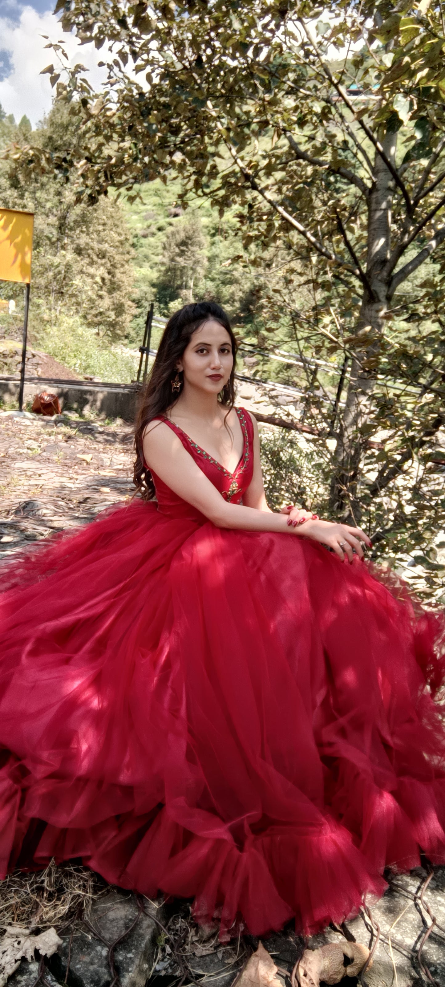 Scarlet Elegance Handmade Gown